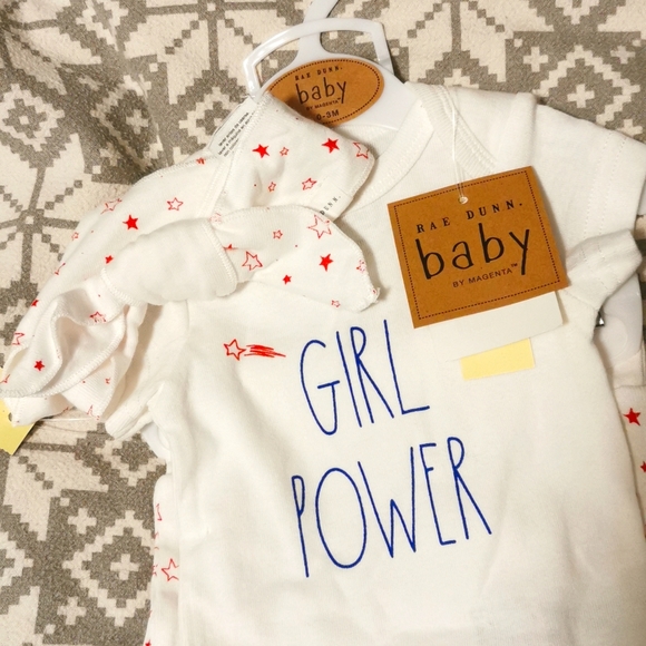 NWT Rae Dunn Girl Power 0-3M Set - Picture 4 of 4